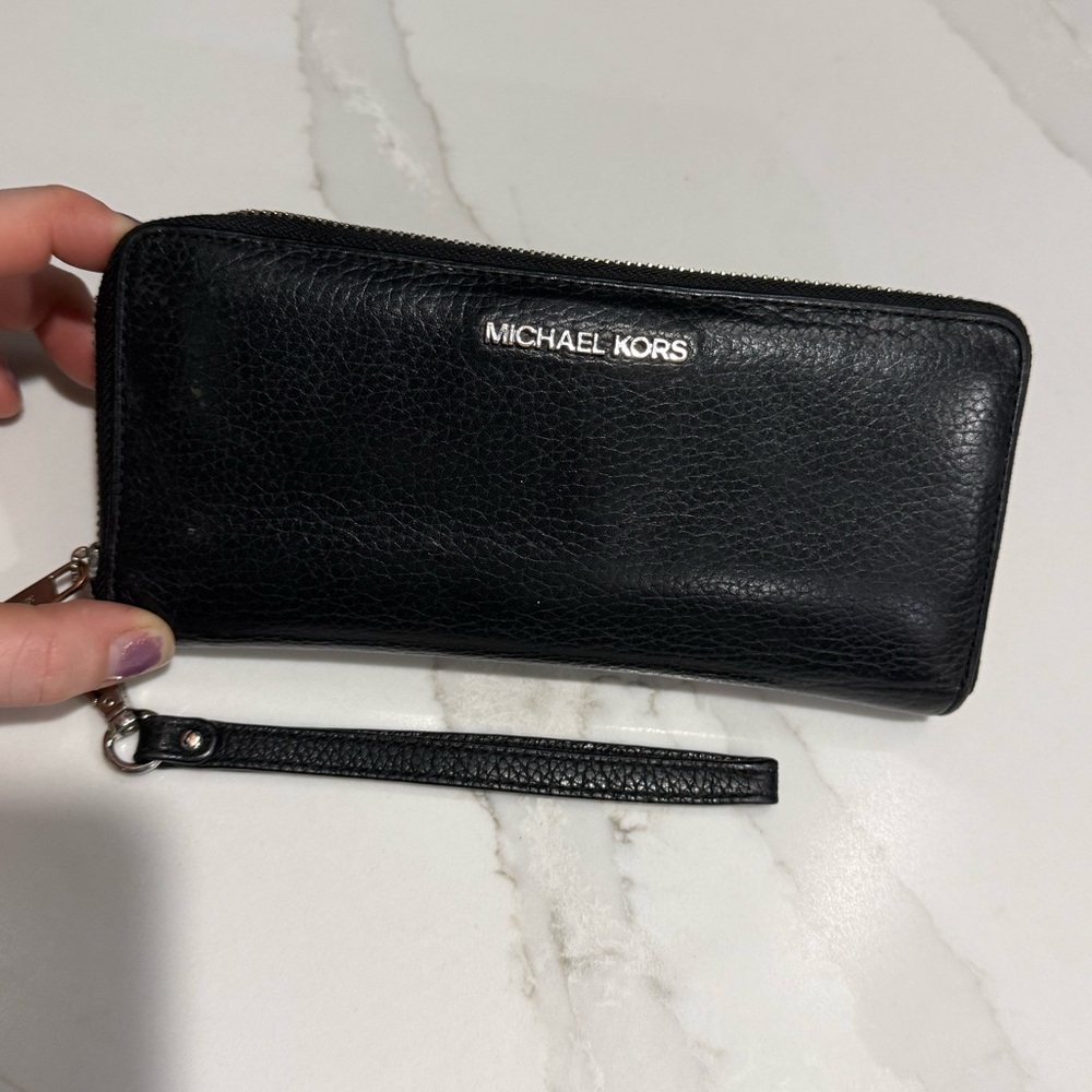 MICHAEL Michael Kors Black Leather Wallet